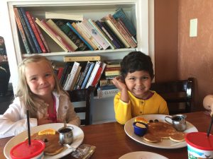 Lunch with her bestie